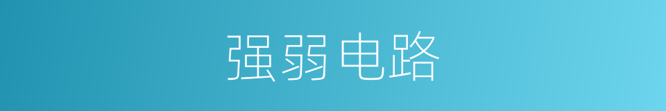 强弱电路的同义词
