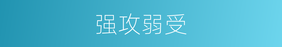 强攻弱受的意思