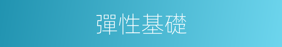 彈性基礎的同義詞