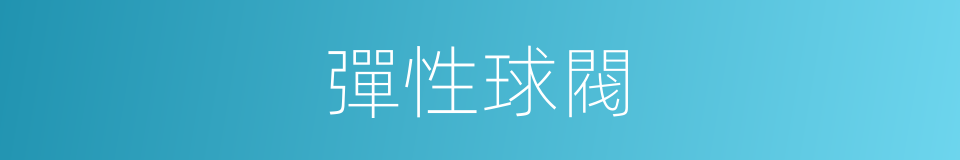 彈性球閥的同義詞