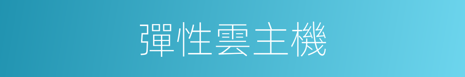 彈性雲主機的同義詞