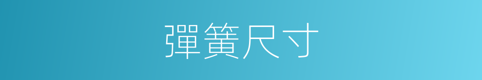 彈簧尺寸的同義詞