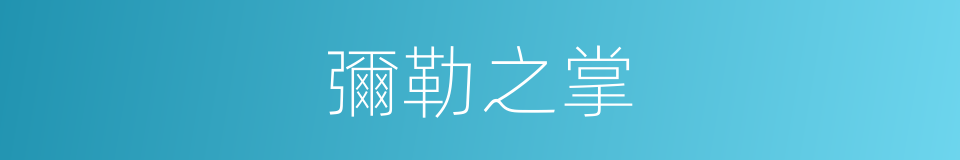 彌勒之掌的同義詞