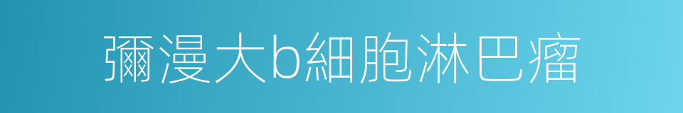 彌漫大b細胞淋巴瘤的同義詞
