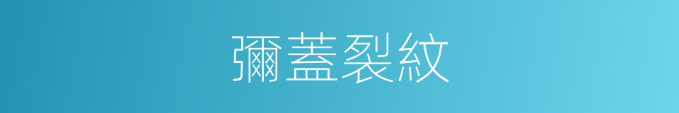 彌蓋裂紋的同義詞