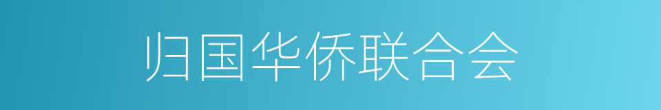 归国华侨联合会的同义词