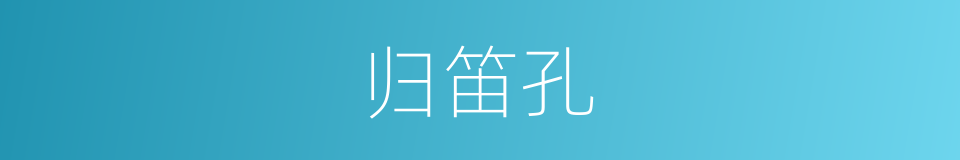 归笛孔的同义词