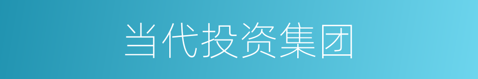 当代投资集团的同义词