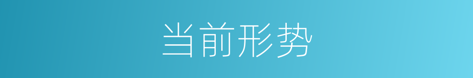 当前形势的同义词