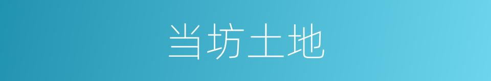 当坊土地的同义词