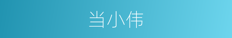 当小伟的同义词