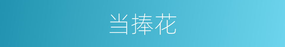 当捧花的同义词
