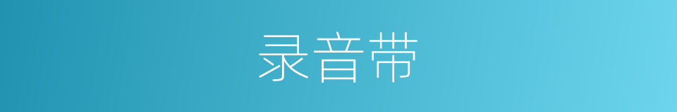 录音带的意思