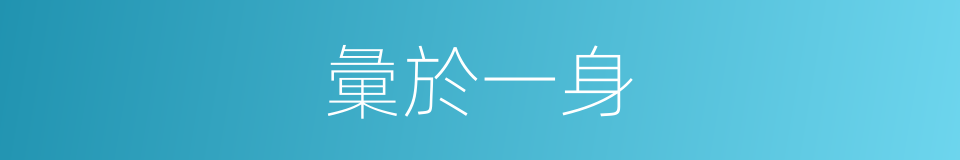 彙於一身的同義詞
