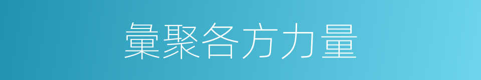 彙聚各方力量的同義詞