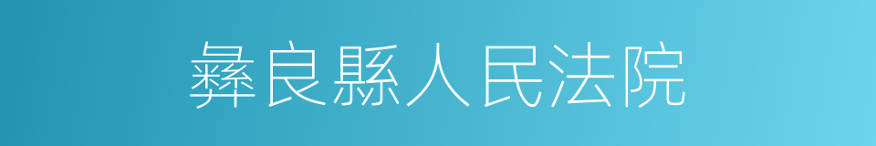 彝良縣人民法院的同義詞