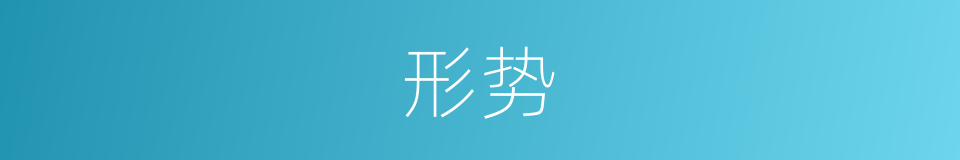 形势的意思