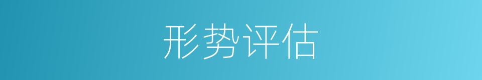 形势评估的同义词