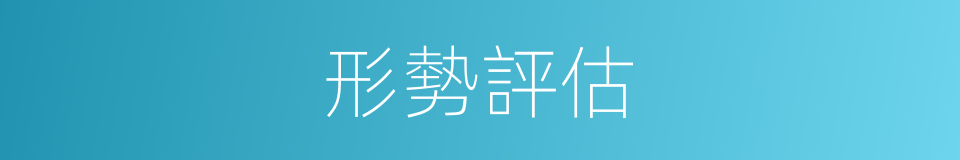 形勢評估的同義詞