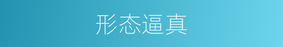 形态逼真的意思