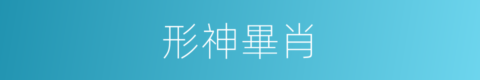 形神畢肖的同義詞