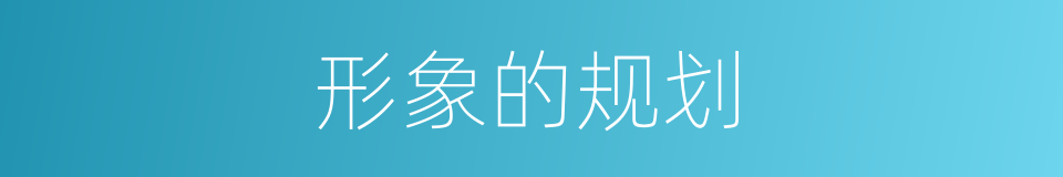形象的规划的同义词