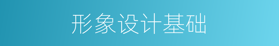 形象设计基础的同义词