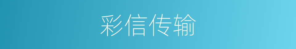 彩信传输的同义词