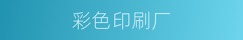 彩色印刷厂的同义词