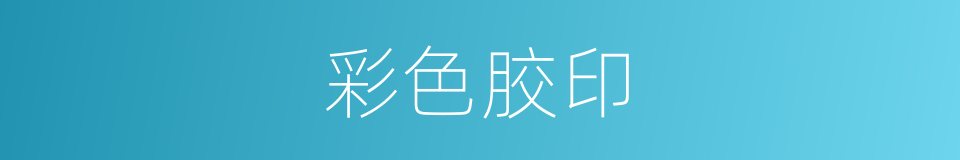 彩色胶印的同义词