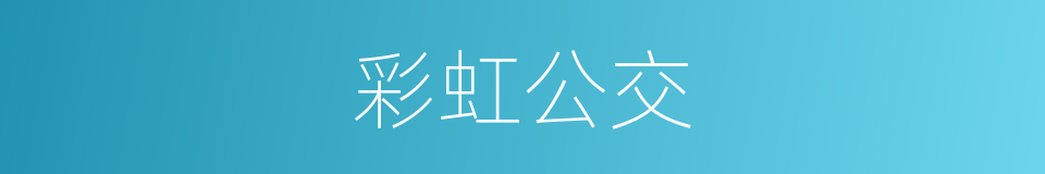 彩虹公交的同义词