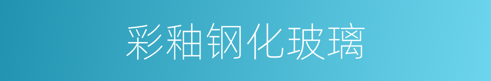 彩釉钢化玻璃的同义词