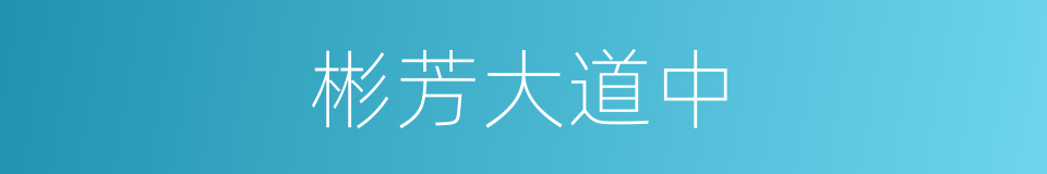 彬芳大道中的同义词