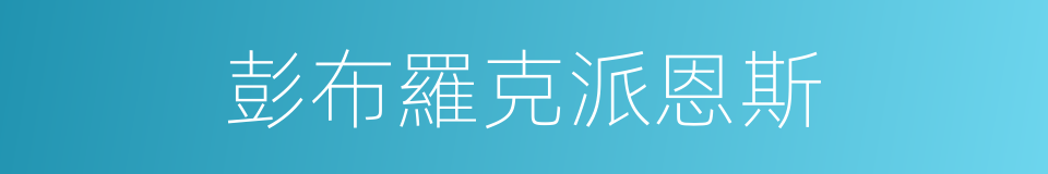 彭布羅克派恩斯的同義詞