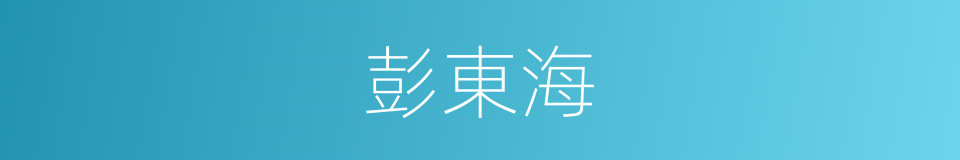 彭東海的同義詞