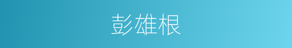 彭雄根的同义词