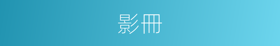 影冊的同義詞