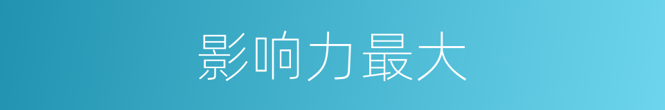影响力最大的同义词