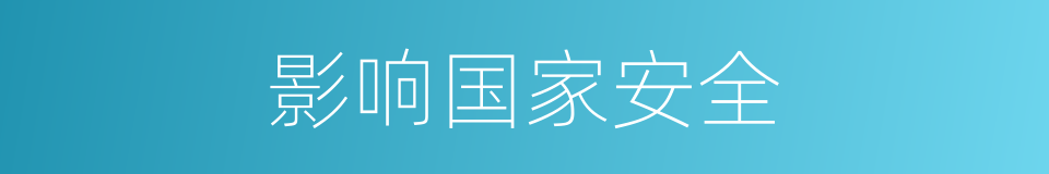 影响国家安全的同义词
