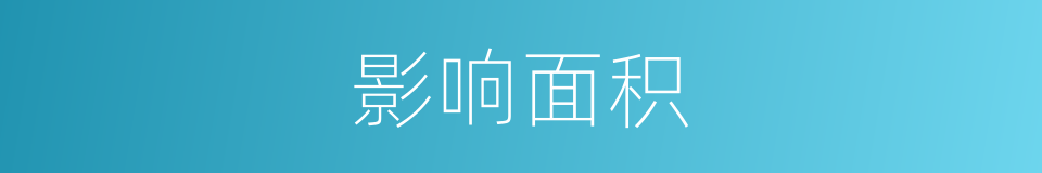 影响面积的同义词