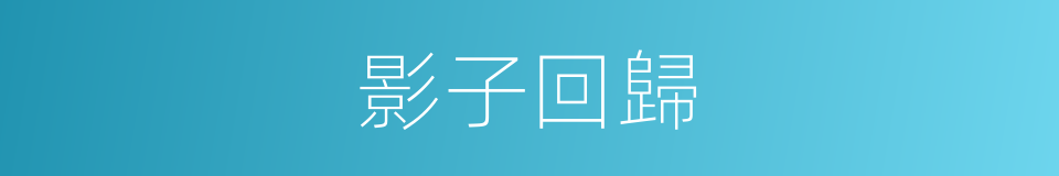 影子回歸的同義詞