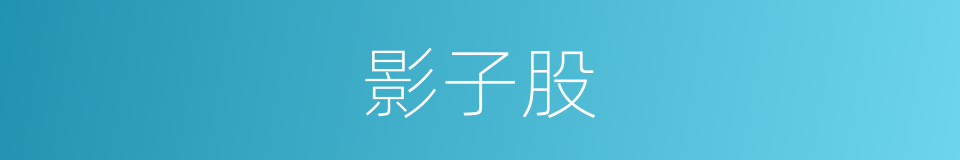 影子股的同义词