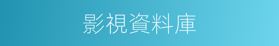 影視資料庫的同義詞