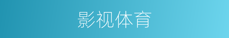 影视体育的同义词