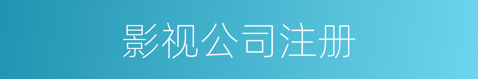 影视公司注册的同义词