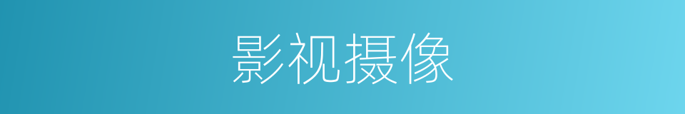 影视摄像的同义词