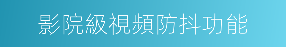 影院級視頻防抖功能的同義詞