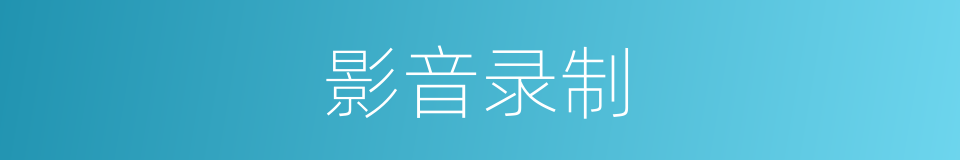影音录制的同义词