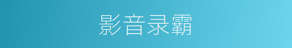 影音录霸的同义词