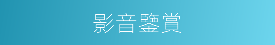 影音鑒賞的同義詞